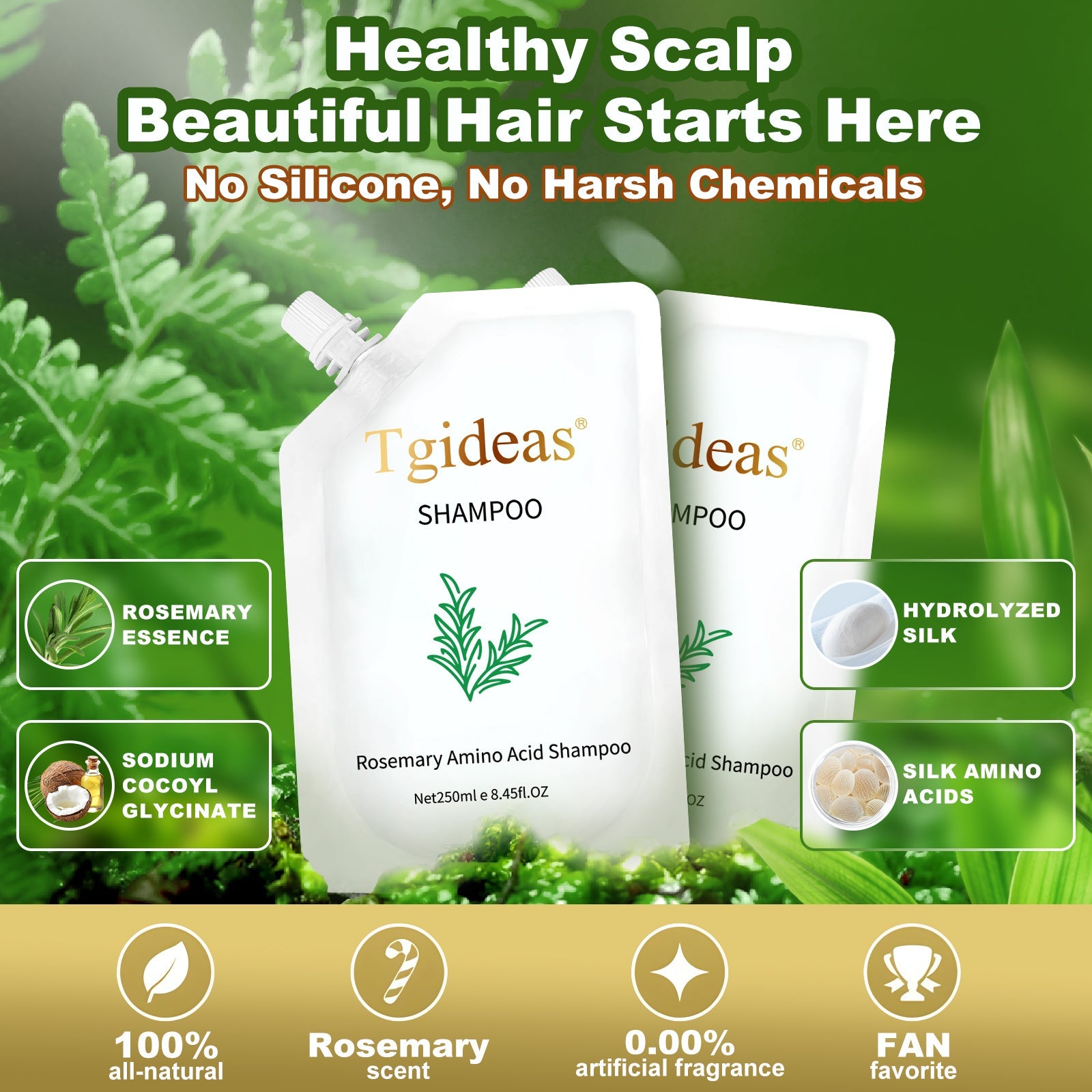 Tgideas Rosemary & Zinc PCA Strengthening Shampoo