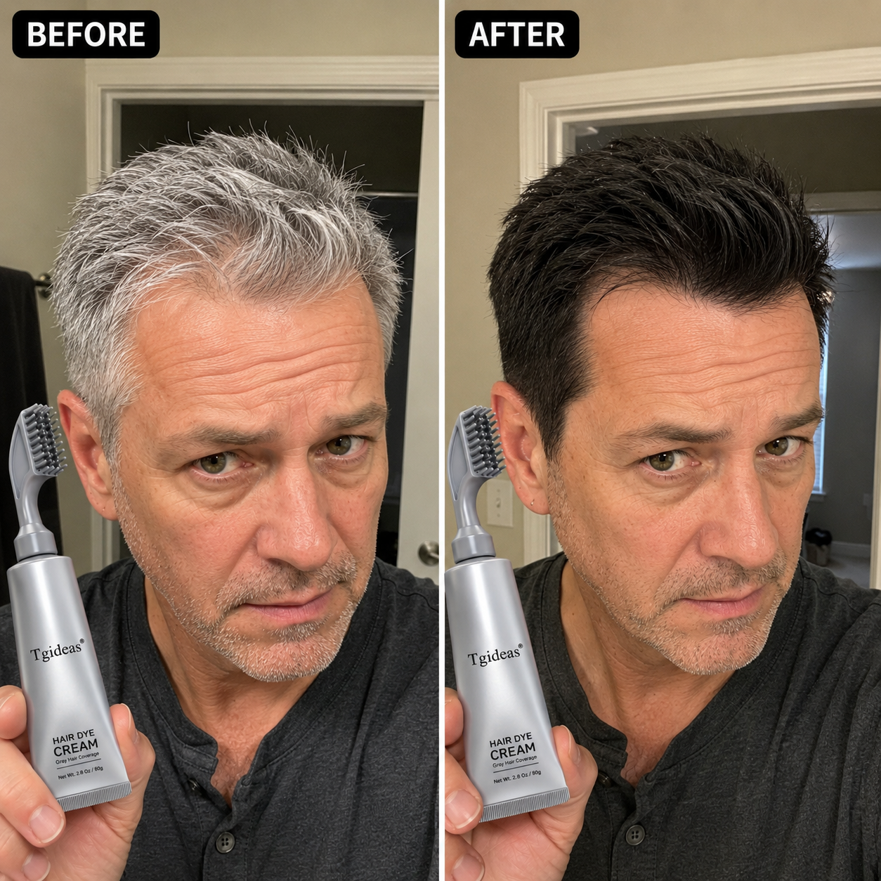 Tgideas Instant Gray Coverage Hair Dye Comb